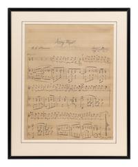 NEVIN, Ethelbert (1862-1901). Autograph musical manuscript, titled "Every Night." Signed below title ("Ethelbert Nevin"), and inscribed by Nevin's wife, Anne Paul Nevin.