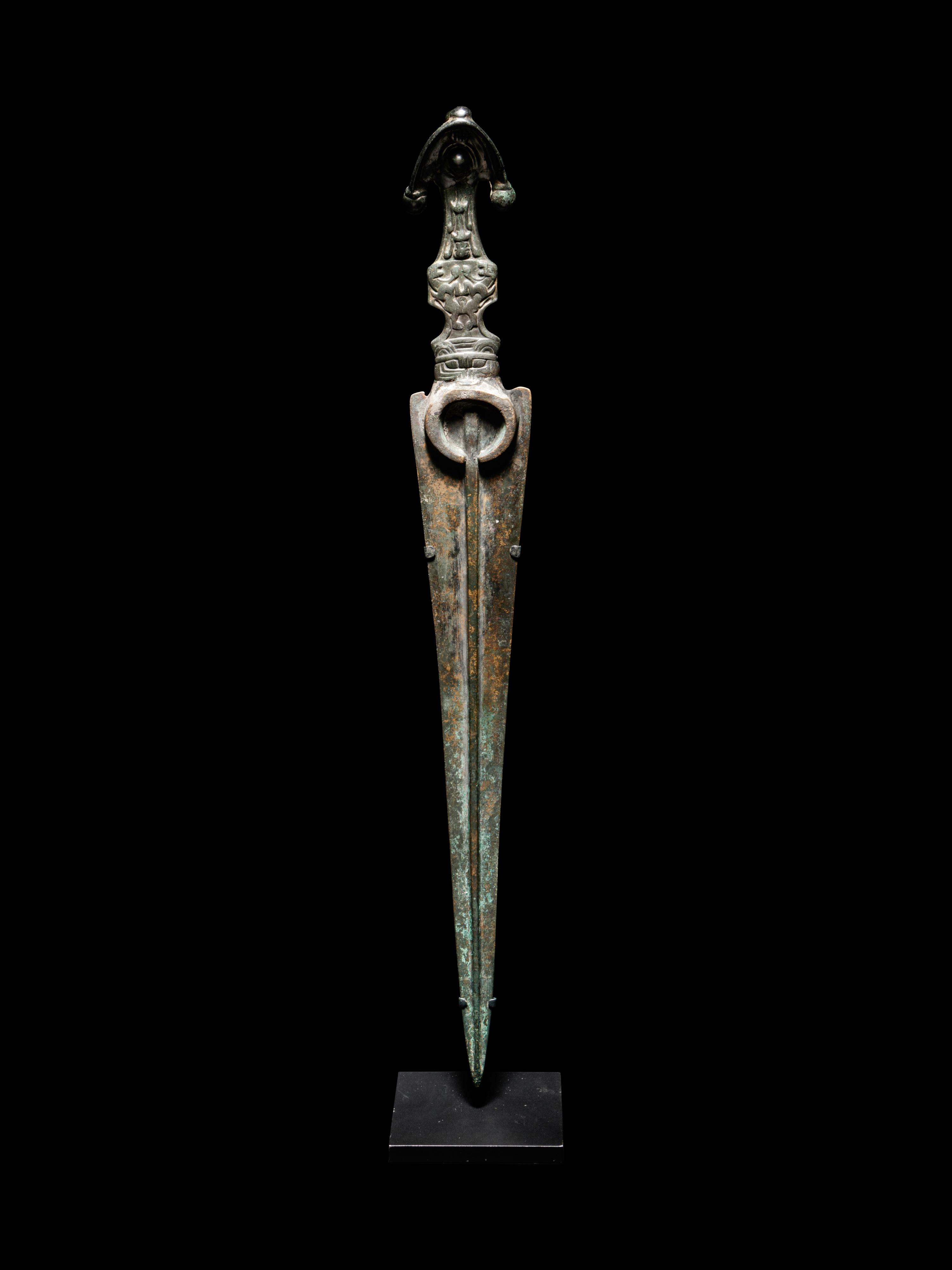 A Luristan Bronze Dagger with an Elaborate Hilt