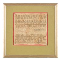 An Alphabet Needlework Sampler of Harpur Family / Binghamton Interest