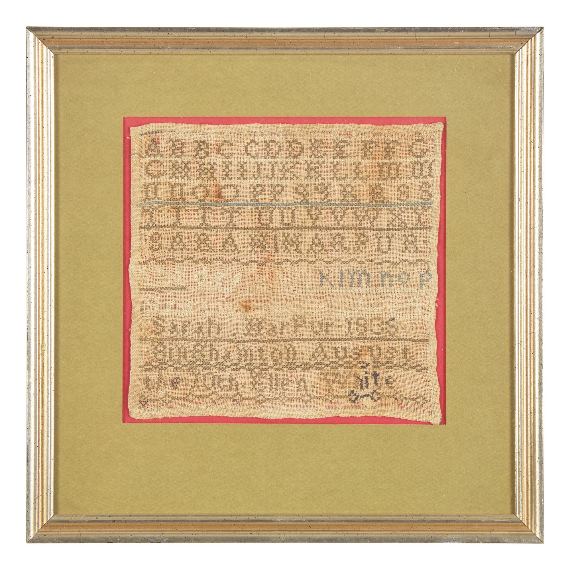 An Alphabet Needlework Sampler of Harpur Family / Binghamton Interest