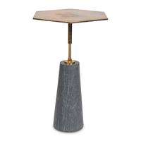 A Polished Brass and Pietra Cardosa Marble "Hawley" Side Table by Egg Collective