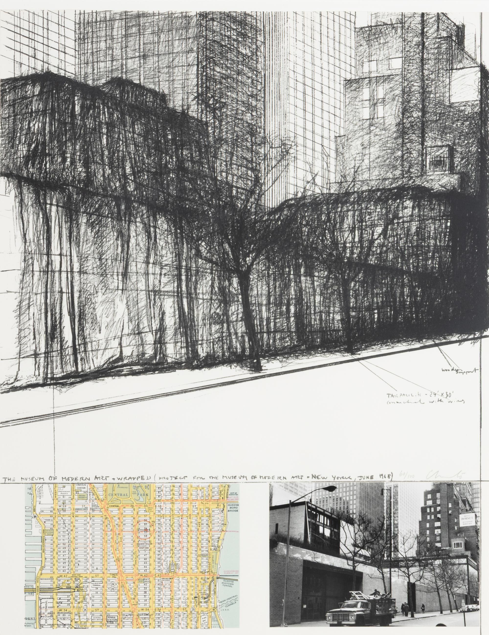 Christo (Bulgarian, 1935-2020) — The Museum of Modern Art Wrapped (from (Some) Not Realized Projects ), 1971