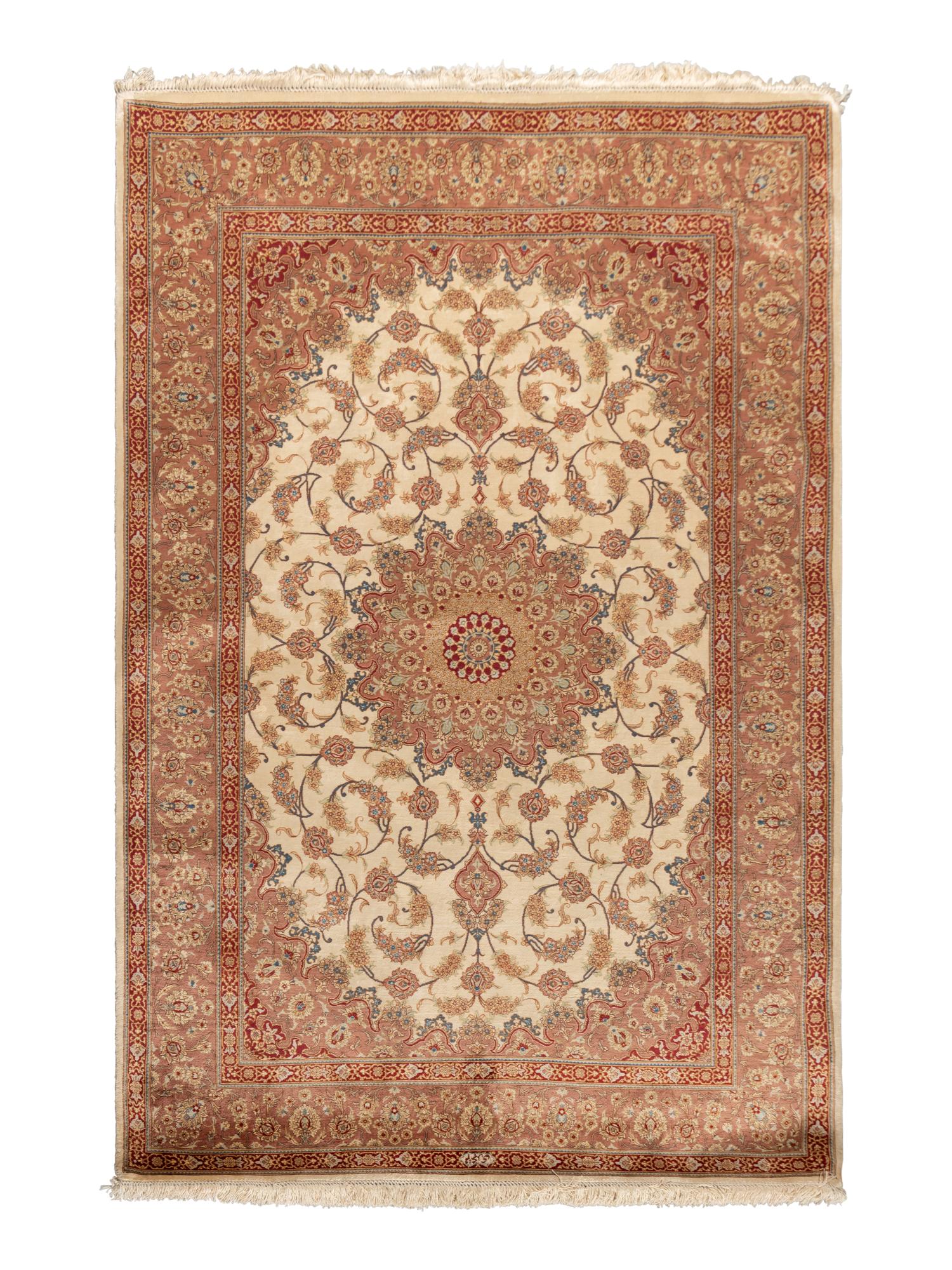 A Nain Silk Rug