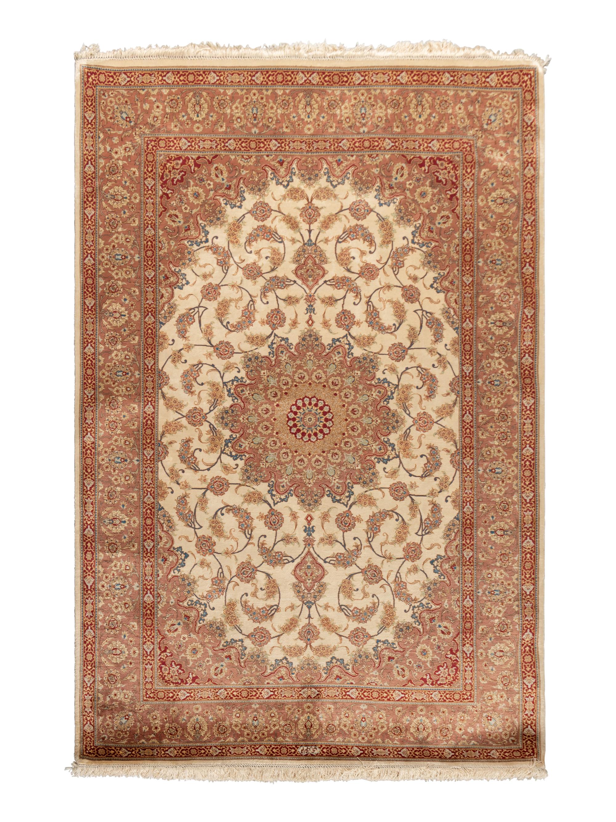 A Nain Silk Rug