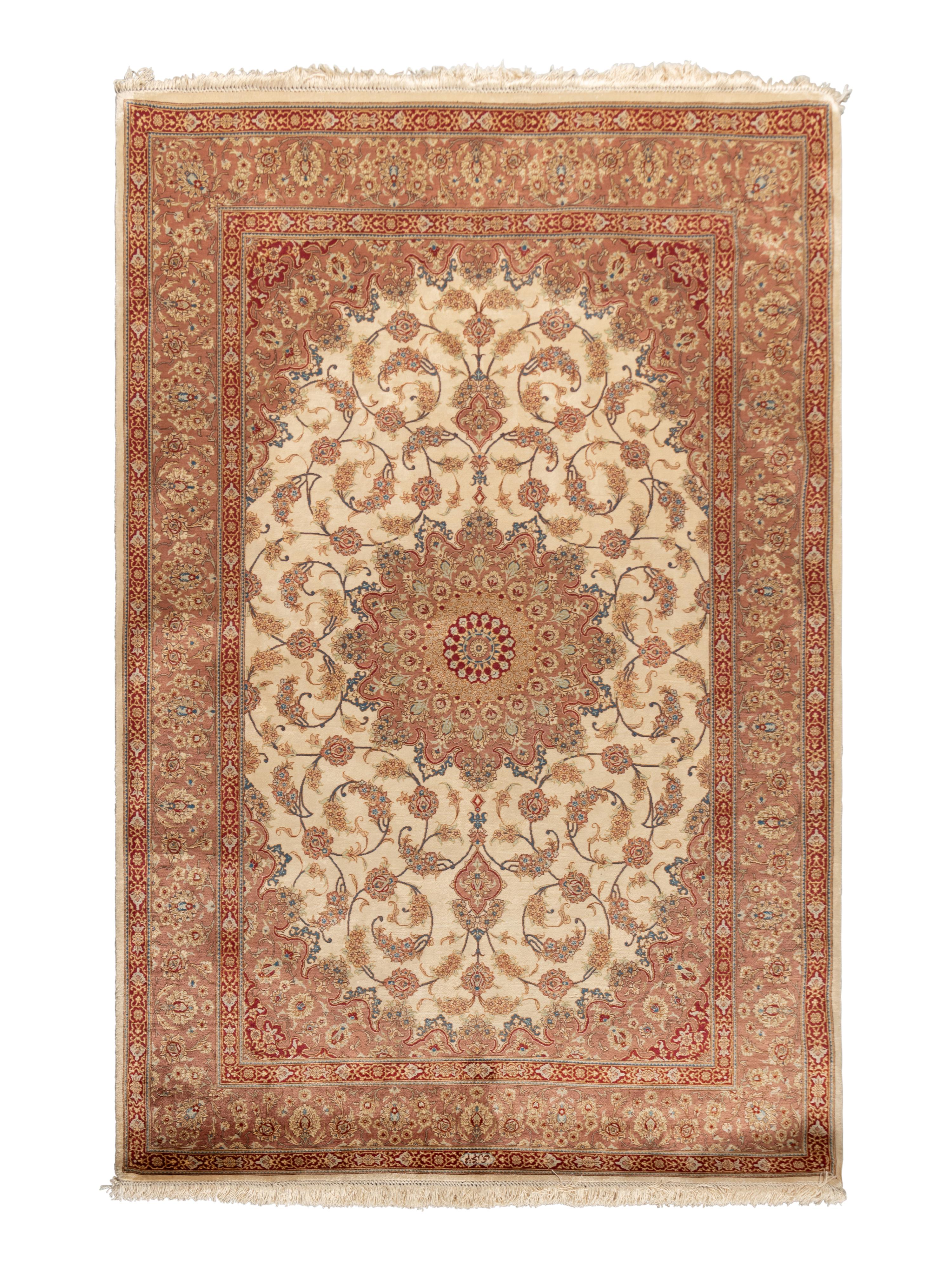 A Nain Silk Rug