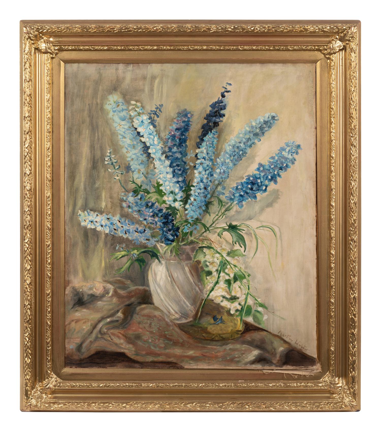 Bouquet of Gladioli on a Table