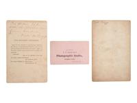 [EARLY PHOTOGRAHY]. 3 images of Miss Kate M. Boggs, first Lutheran foreign female missionary.