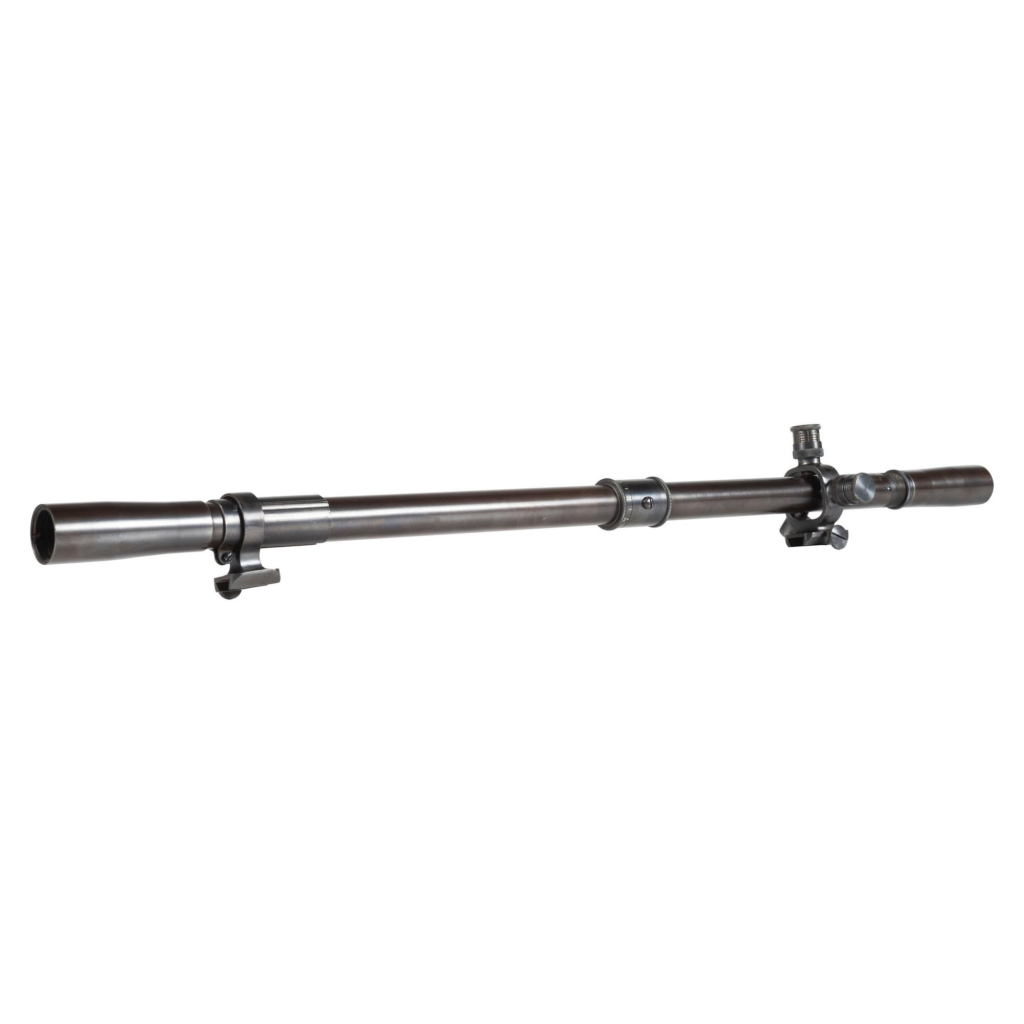 Vintage Pre-WWII J.W. Fecker Rifle Scope with Adjustable Mounts