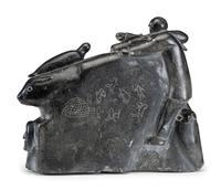 Massive Inuit Soapstone Carving