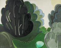 A group of three paintings ( Le pique-nique , Le paon , and Devant le port )