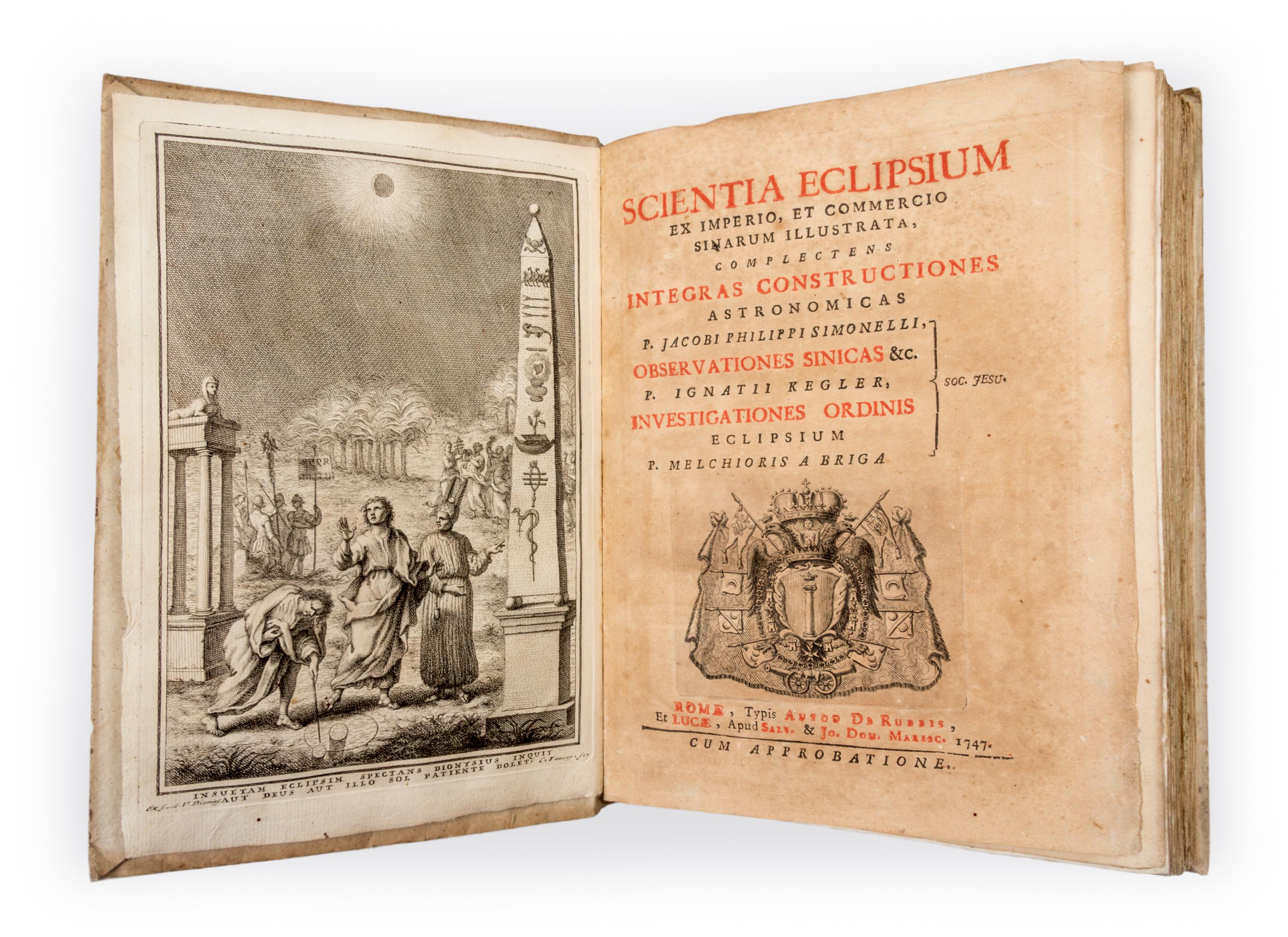 (ASTRONOMY) Scientia eclipsium ex imperio.....Rome, 1747.