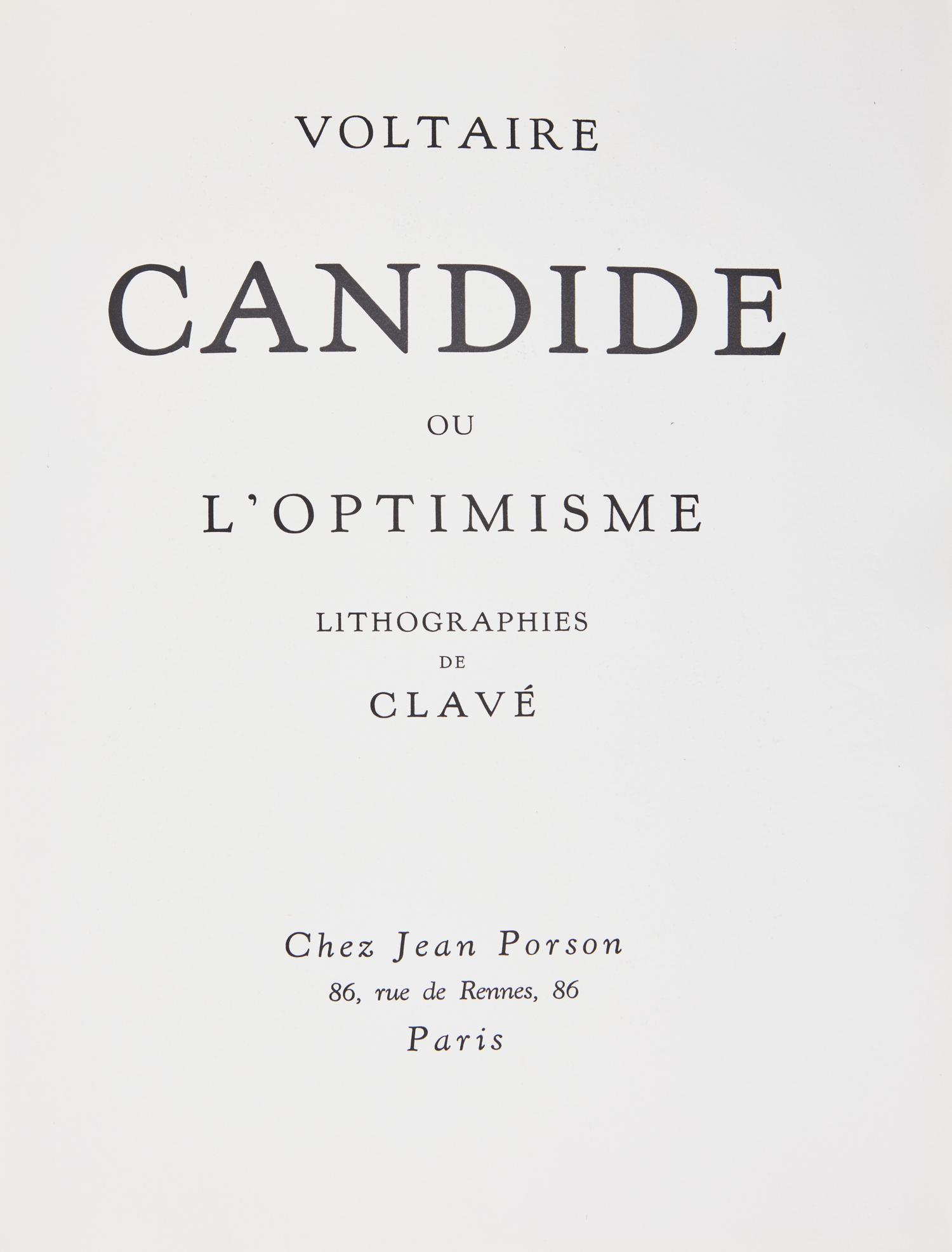 [Art] [Clave, Antoni] Voltaire. Candide ou L'Optimisme