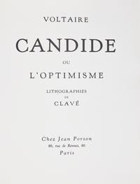 [Art] [Clave, Antoni] Voltaire. Candide ou L'Optimisme