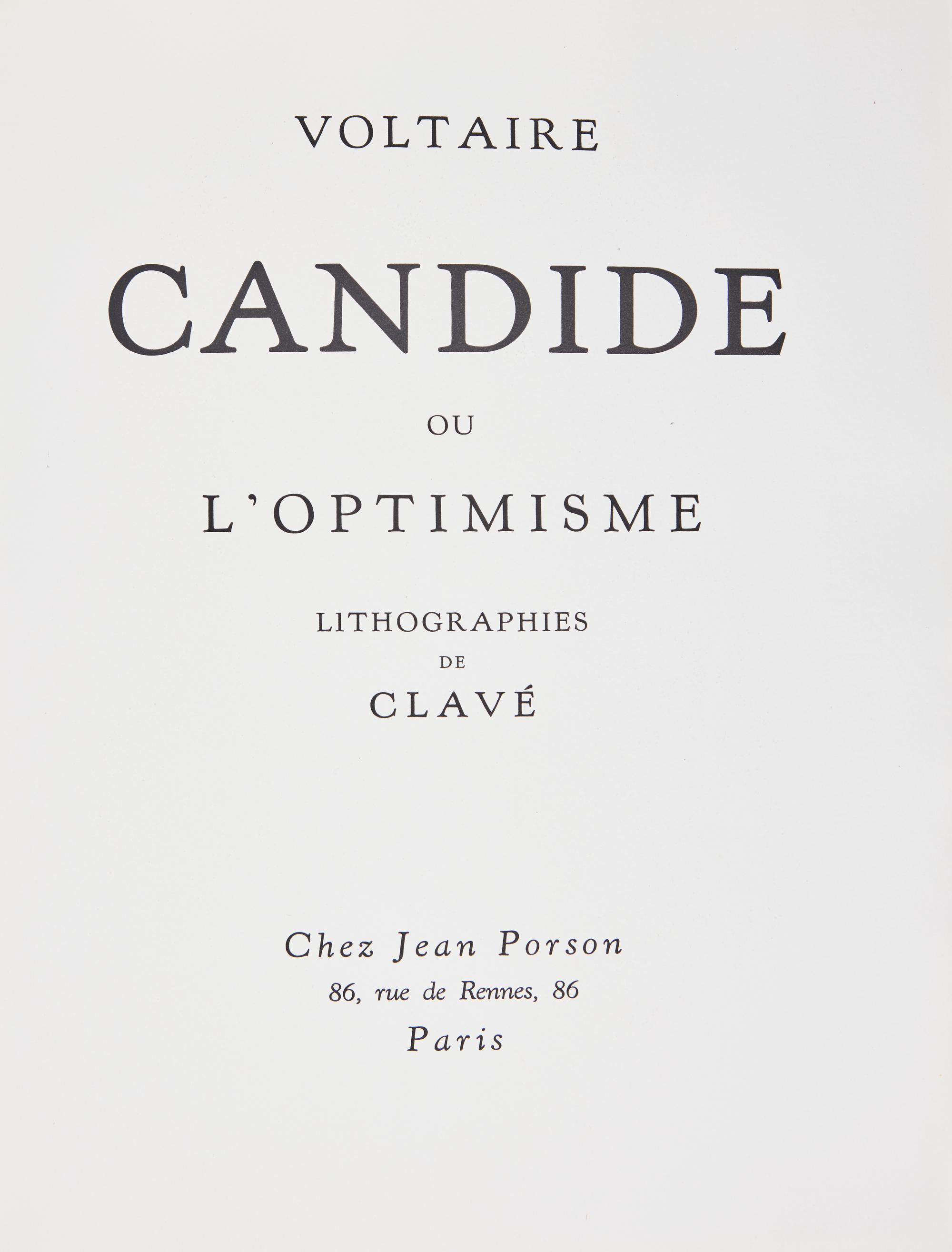 [Art] [Clave, Antoni] Voltaire. Candide ou L'Optimisme