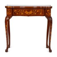 A Dutch Marquetry Flip-Top Table