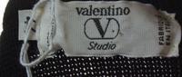 A Valentino Black and Tan Wool Patterned Cardigan, Size 44.