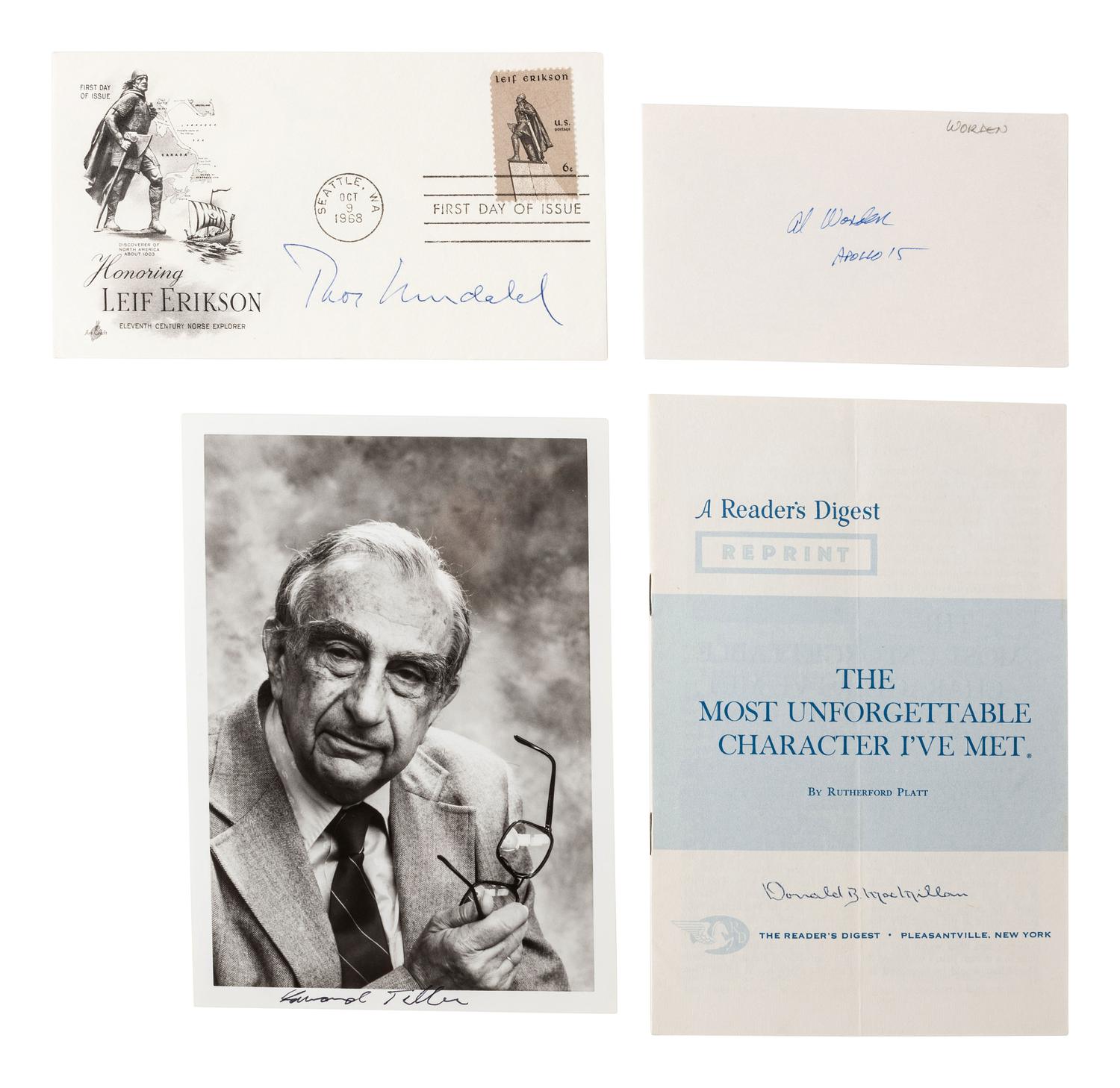 [EXPLORERS]. Autographs of explorers, astronauts, and other pioneers.