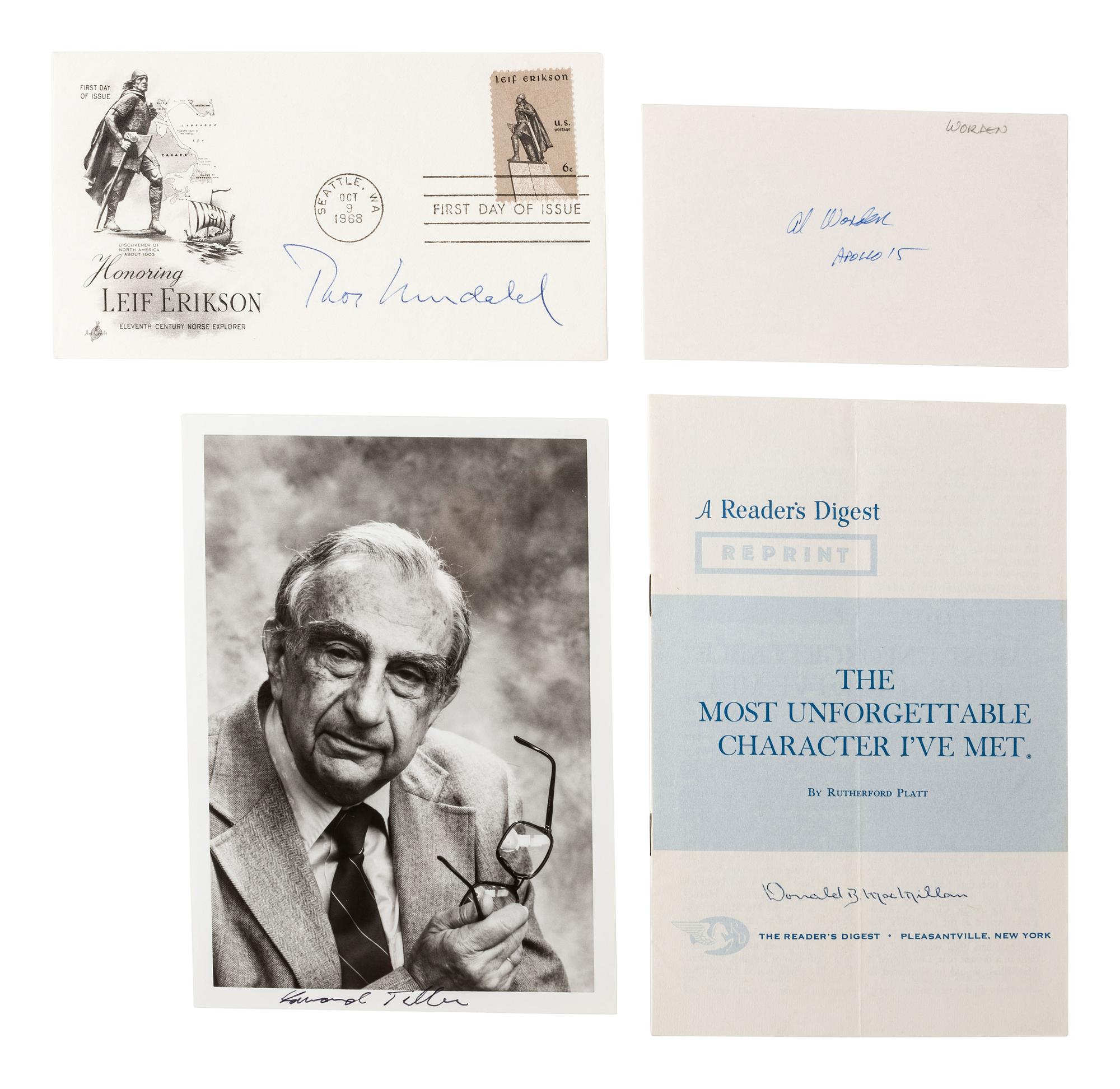 [EXPLORERS]. Autographs of explorers, astronauts, and other pioneers.