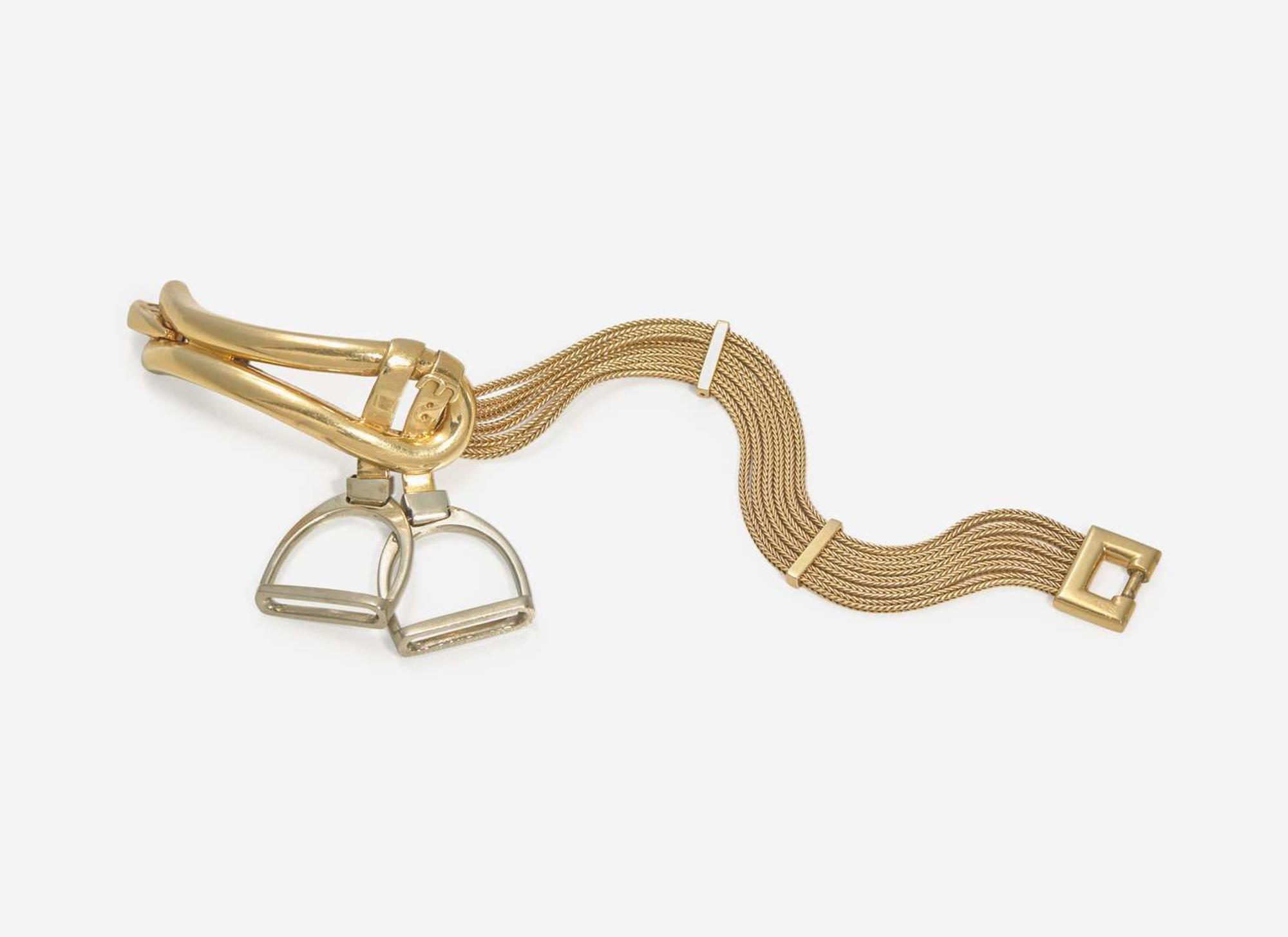 A Two-Tone 18K Gold Hermès Bracelet