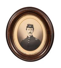 [CIVIL WAR]. A group of 2 charcoal portraits, incl. 1st Lieutenant Andrew McFarlane, Co. K, 23rd Wisconsin Infantry, DOW Vicksburg.