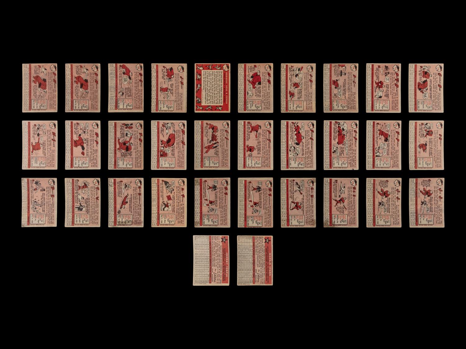 A Collection of 1958 Topps Baseball Cards Including Multiple Hall of Famers (95)