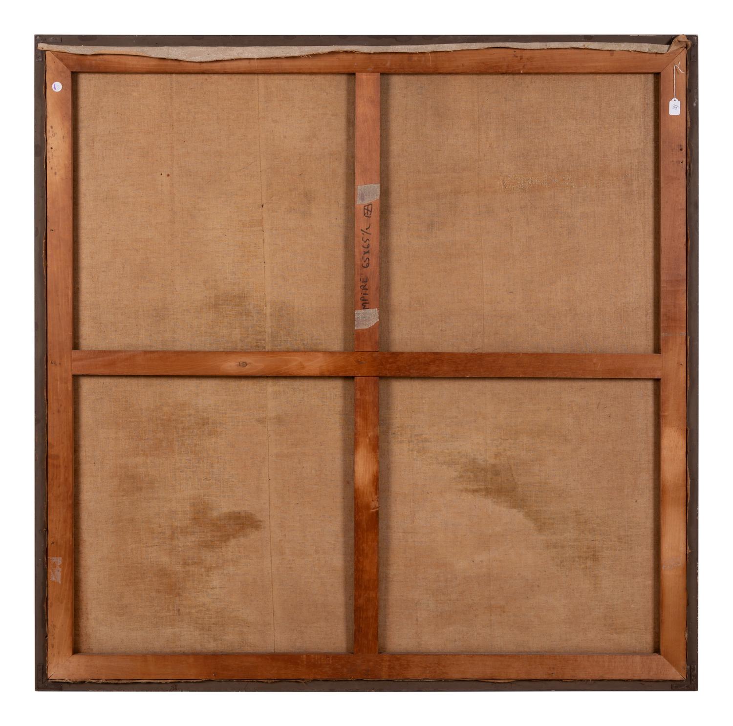 A Continental Painted Canvas Scenic Panel