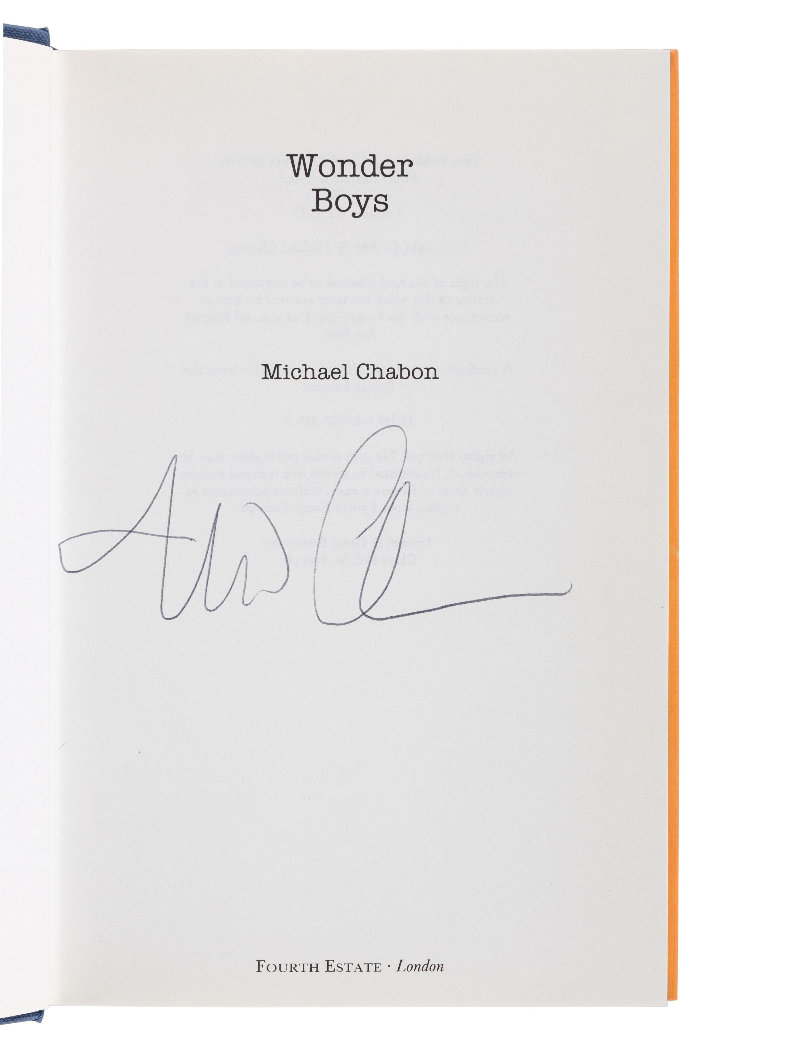 CHABON, Michael (b. 1963). The Mysteries of Pittsburgh . New York: William Morrow and Company, Inc., [1988].