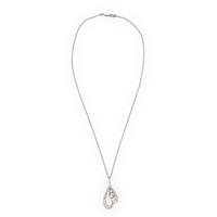 Diamond and White Gold Pendant Necklace