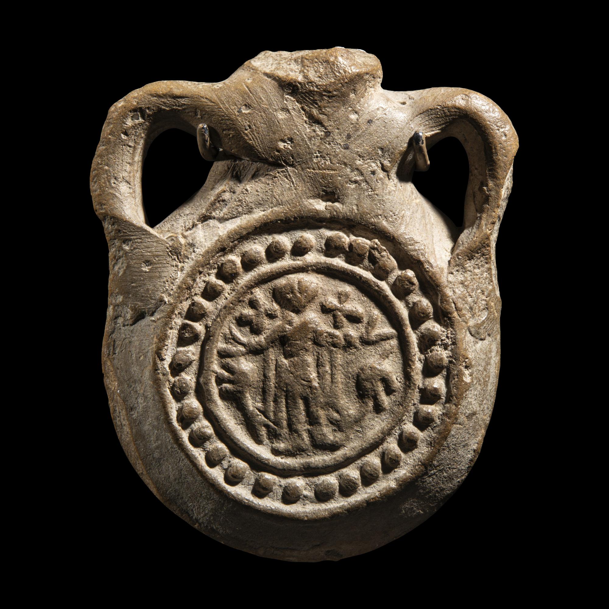 A Coptic Terracotta Ampulla