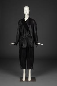 Issey Miyake Black Leather Ensemble, 1980s