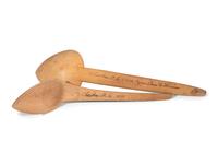 Collection of Cherokee Spoons, Birchbark Canoe, and Whimsey Pin Cushion