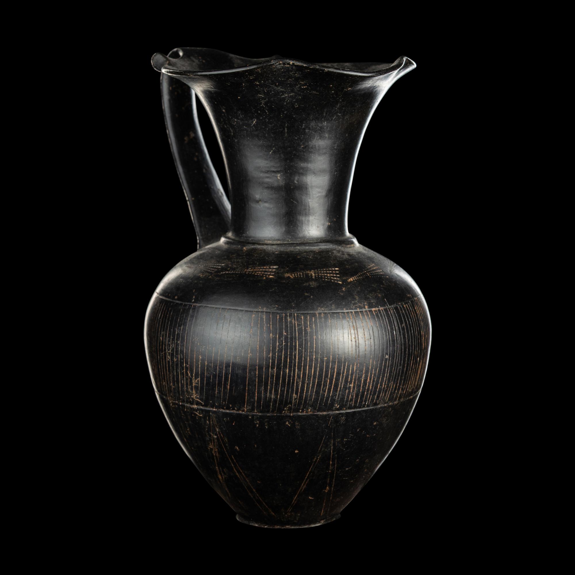 An Etruscan Bucchero Pitcher