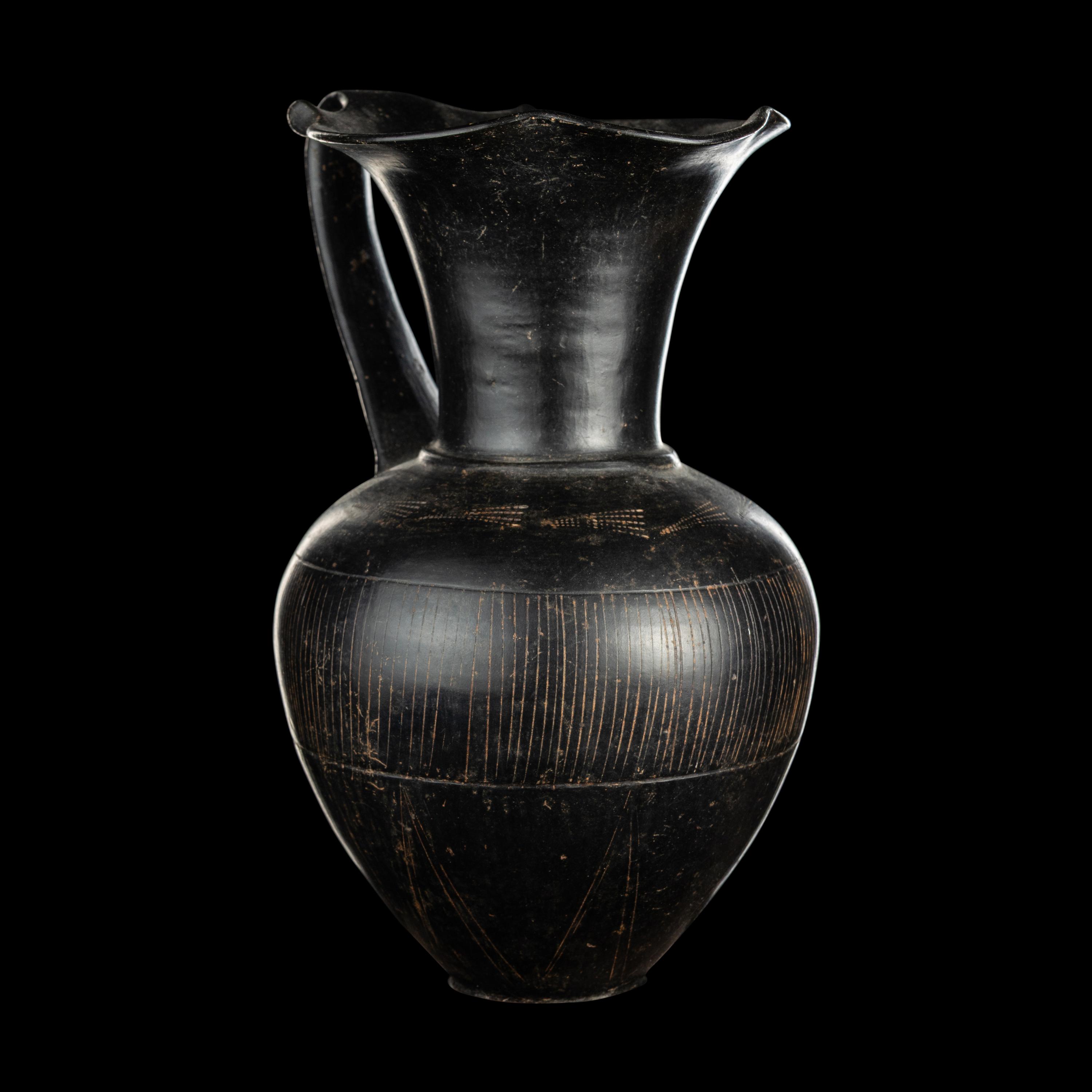 An Etruscan Bucchero Pitcher