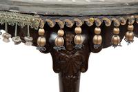 A George II Style Carved Walnut Scagliola-Top Side Table