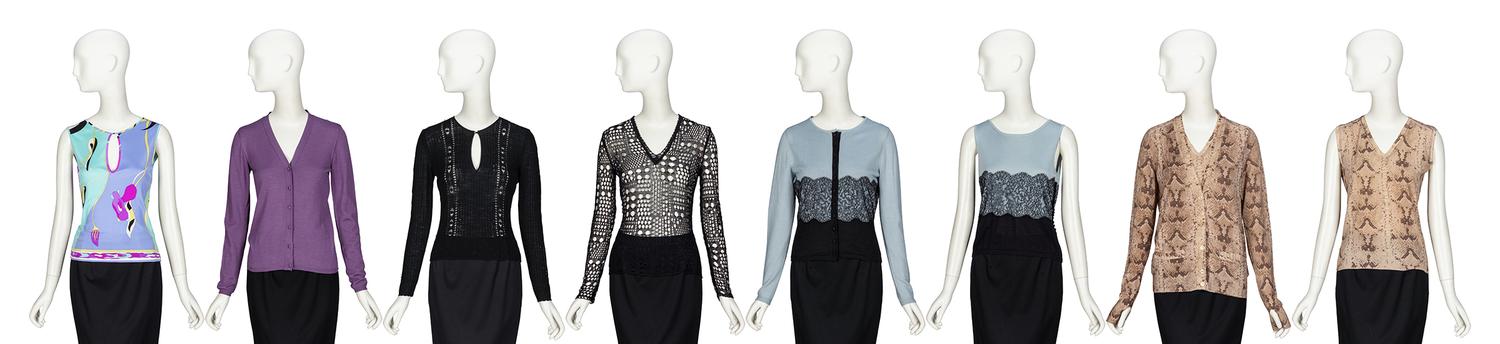 Various Designers Knit Tops Including Gucci and Christian Dior by John Galliano