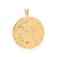 YELLOW GOLD ARIES ZODIAC PENDANT