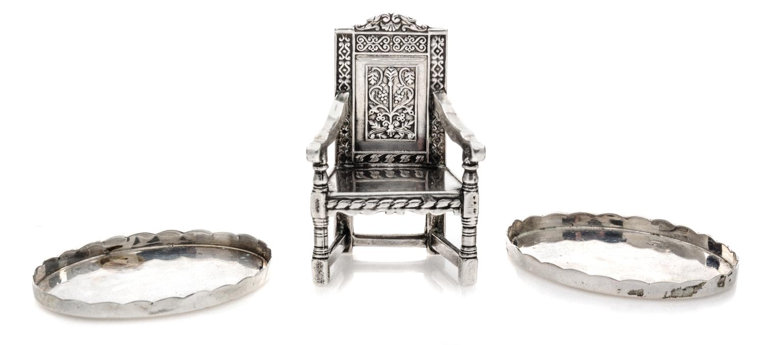A Dutch William & Mary Style Silver Armchair