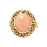 CORAL NECKLACE AND ORANGE STONE RING