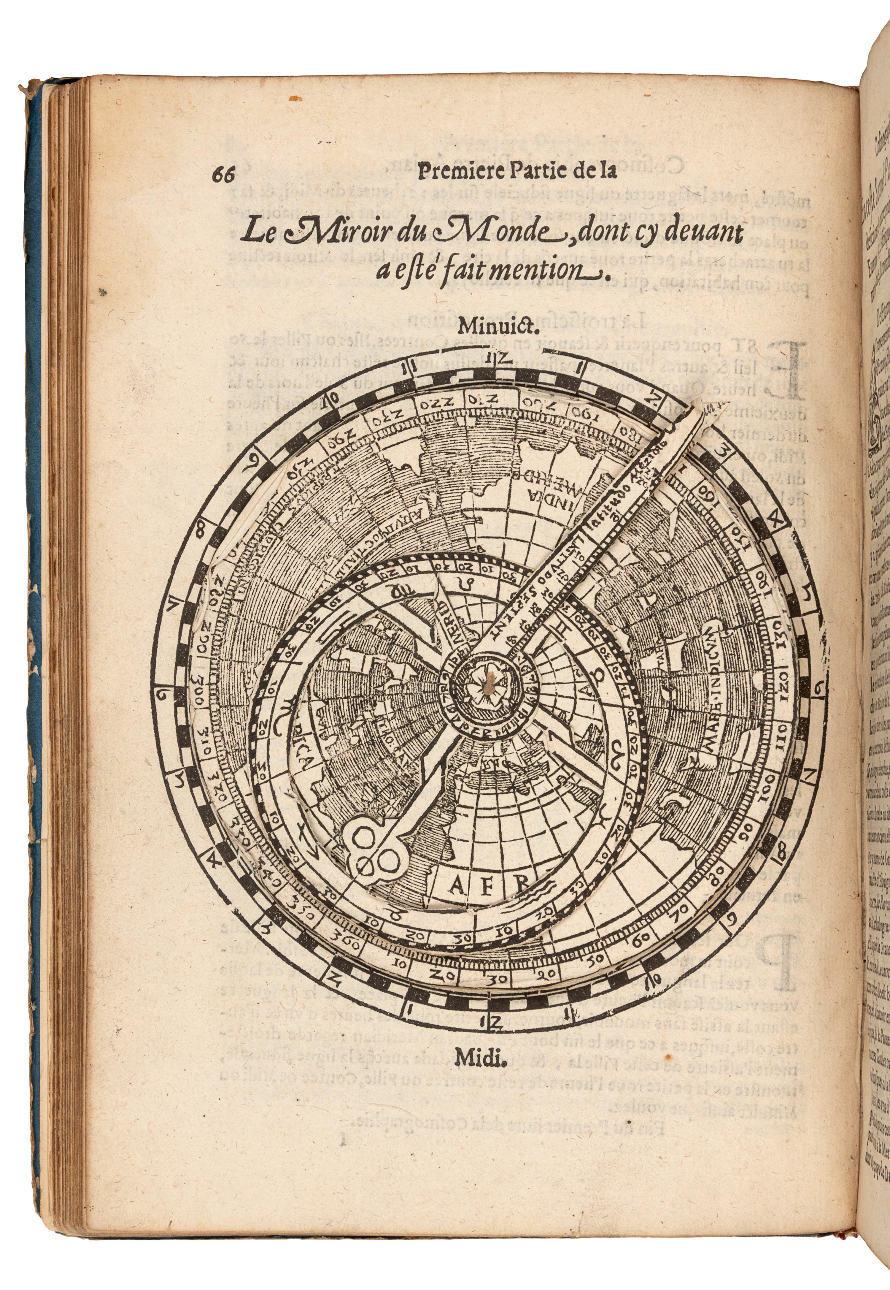 APIANUS, Petrus (1495-1522). Cosmographie, ou description des quatre parties du Monde... Corrigee & augmentee par Gemma Frison. Antwerp: Jean Bellere, 1581.