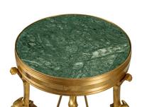 A Pair of Continental Neoclassical Gilt Bronze and Marble Stands