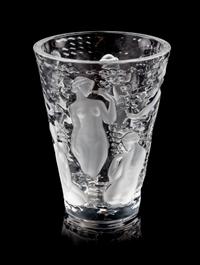 Lalique, , an Ondines pattern frosted and clear glass vase