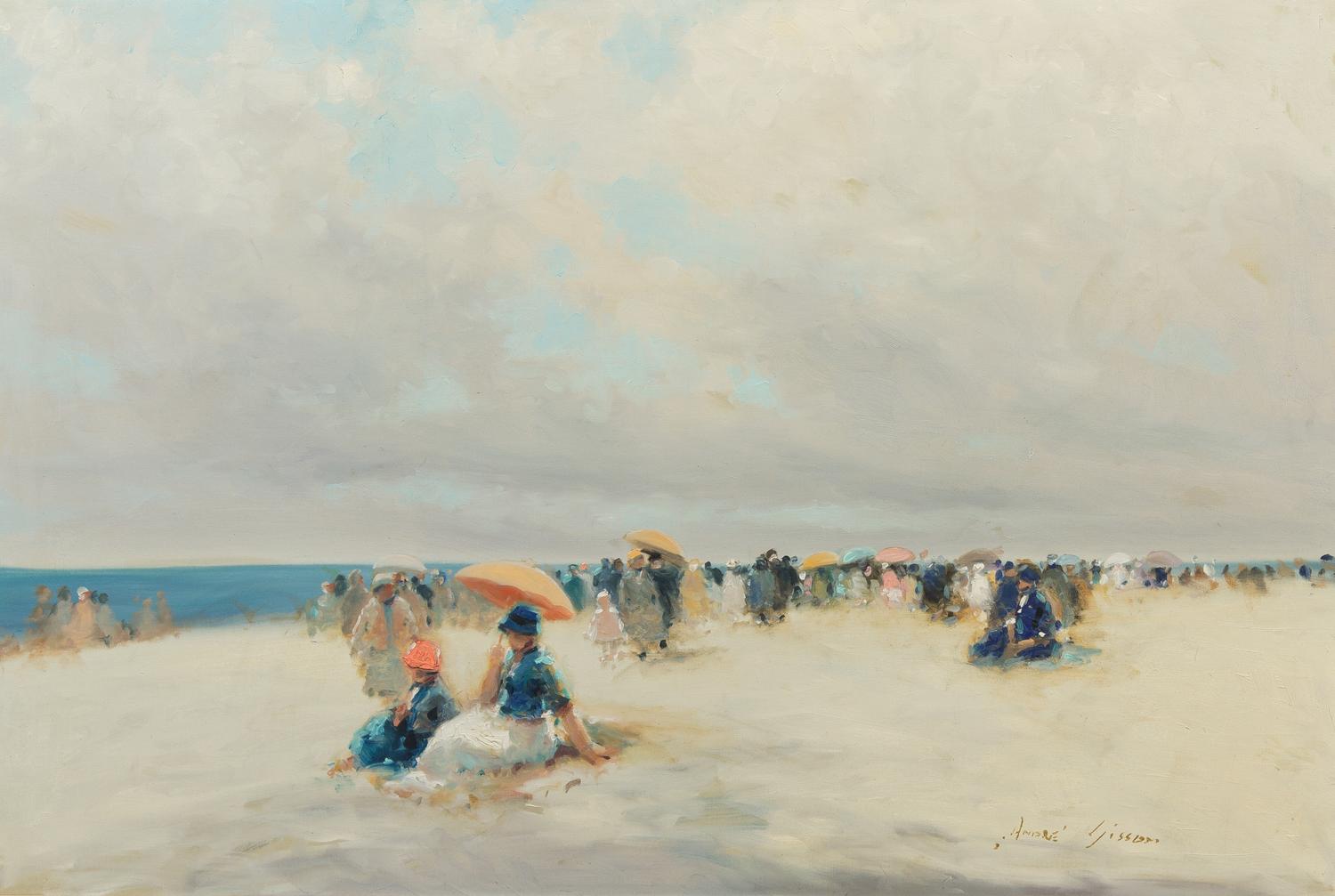 Andre Gisson, (American, 1921-2003), Beach Scene