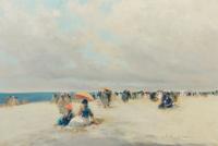 Andre Gisson, (American, 1921-2003), Beach Scene