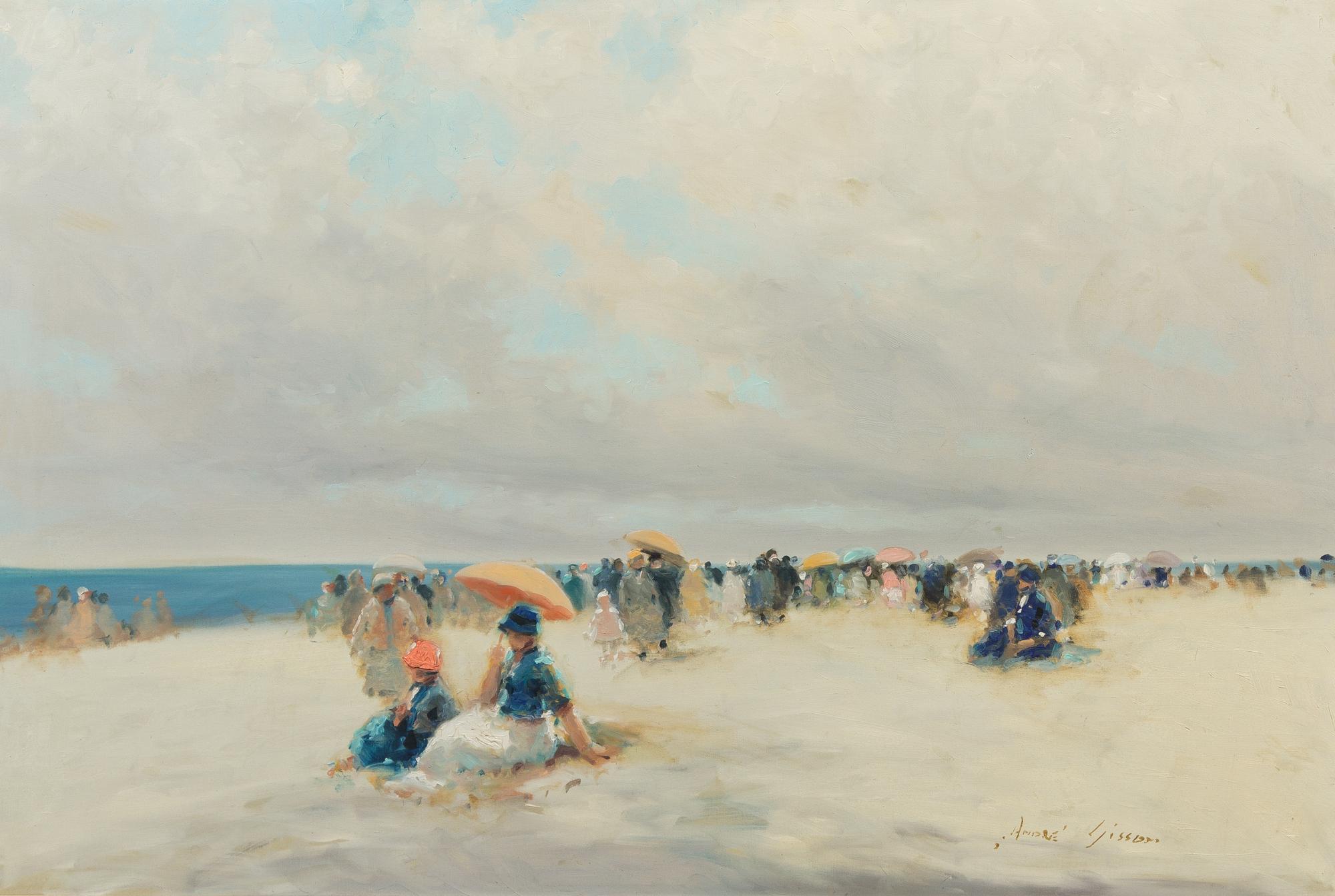Andre Gisson, (American, 1921-2003), Beach Scene