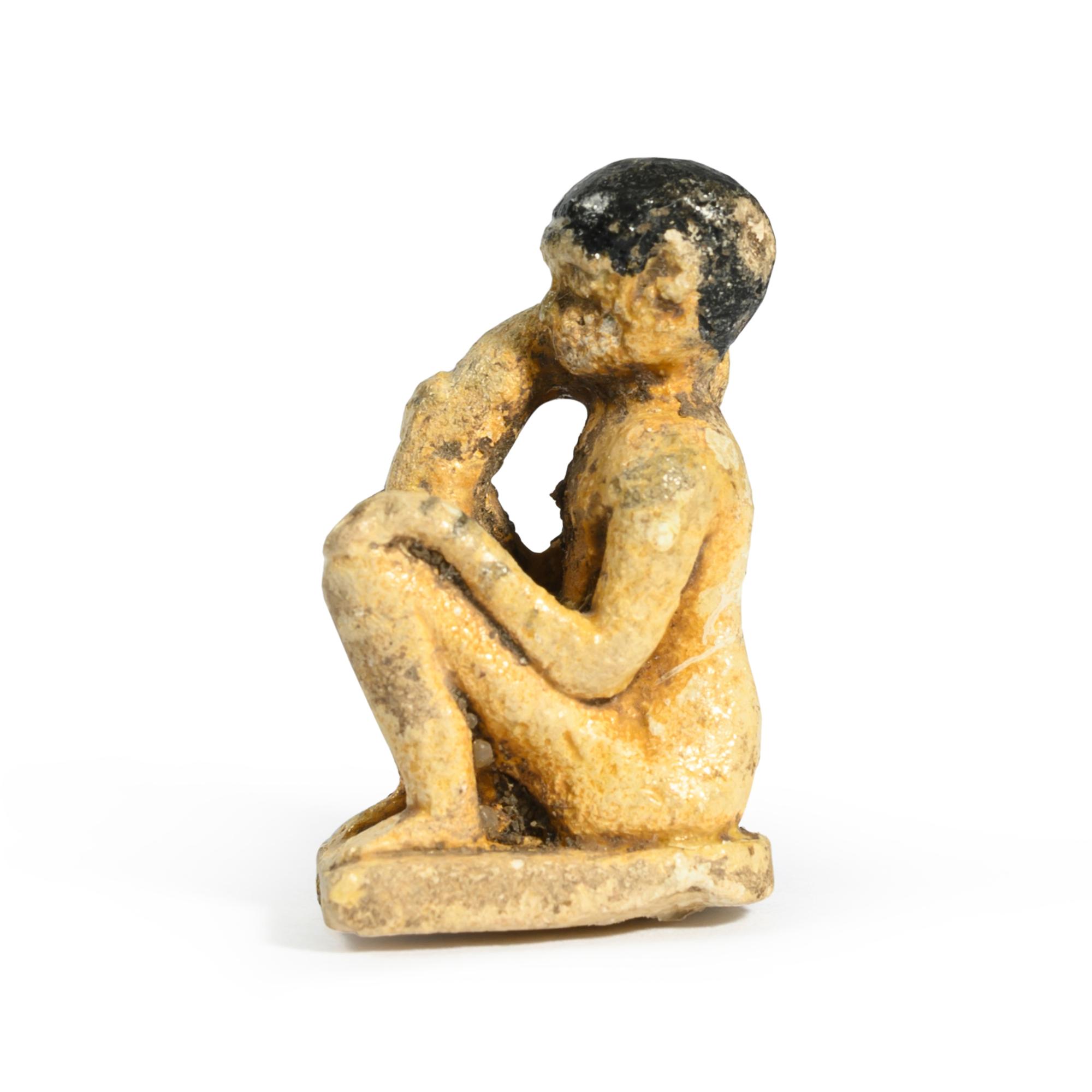 An Egyptian Two-Tone Faience Eroticon