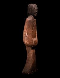 Two Chinese Wood Figures