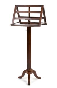An English Mahogany Duet Music Stand, Height 49 3/4 inches.