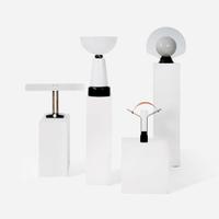 Tobia Scarpa (Italian, b. 1935), Pier Giuseppe Ramella (Italian, 20th c.), Perry A. King (British, b. 1938), Santiago Mirando (Italian, 20th c.), etc. Group of Four Table Lamps, Italy, circa 1980s