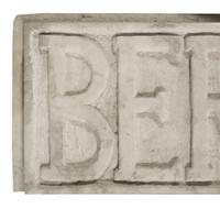 A Carved Marble Berkel Advertising Piece 26" W x 3" D x 10" H — Italy, 20th Century