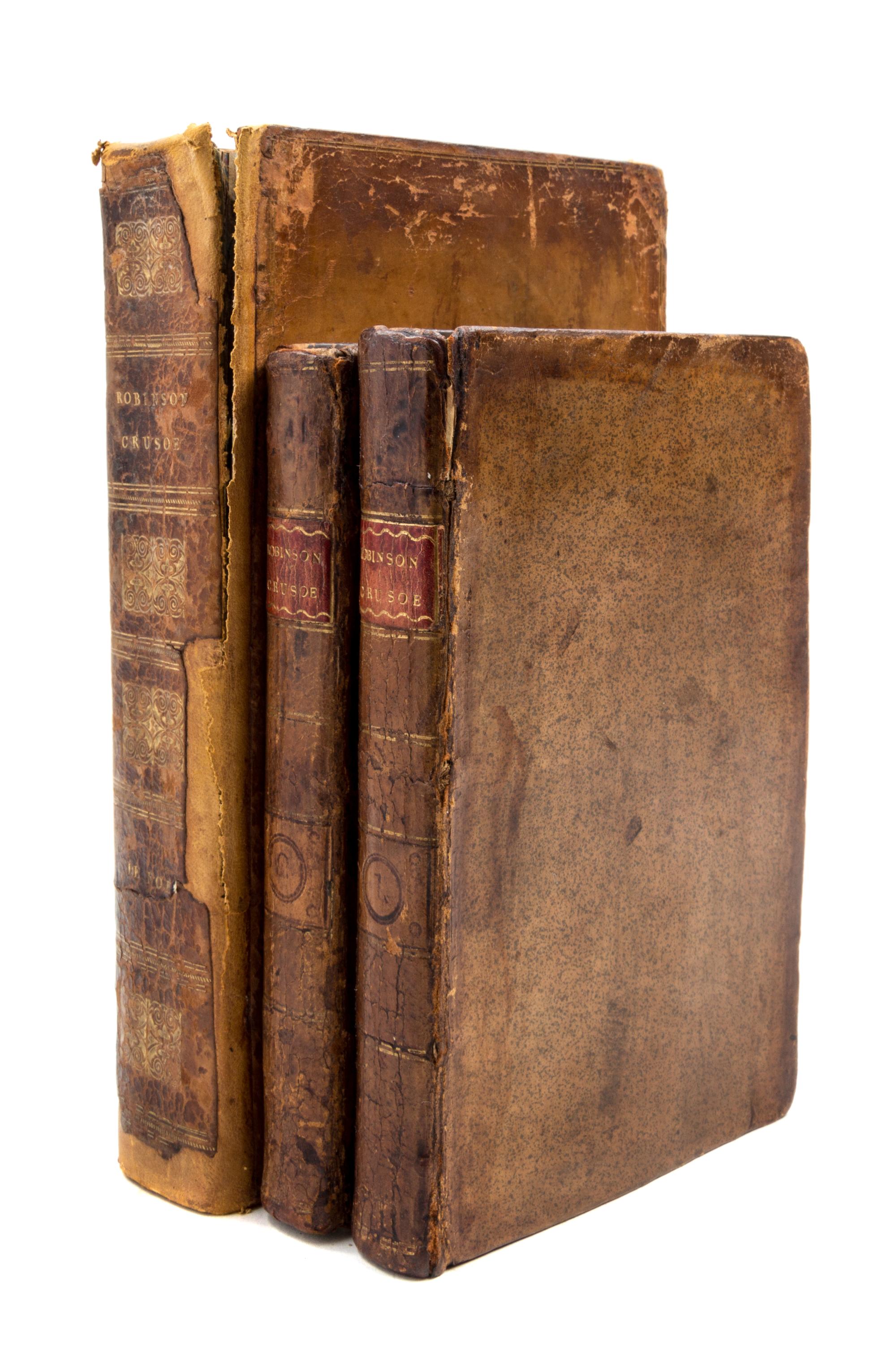 DEFOE, DANIEL. The Life and Adventures of Robinson Crusoe. London, 1790. 2 vols. Stockdale edition. With one other, 1816